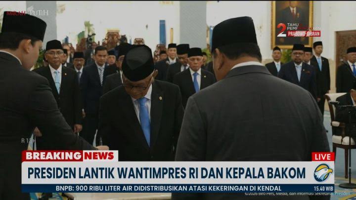 Ketua Umum MUI KH Anwar Iskandar Resmi Dilantik Sebagai Anggota Wantimpres RI